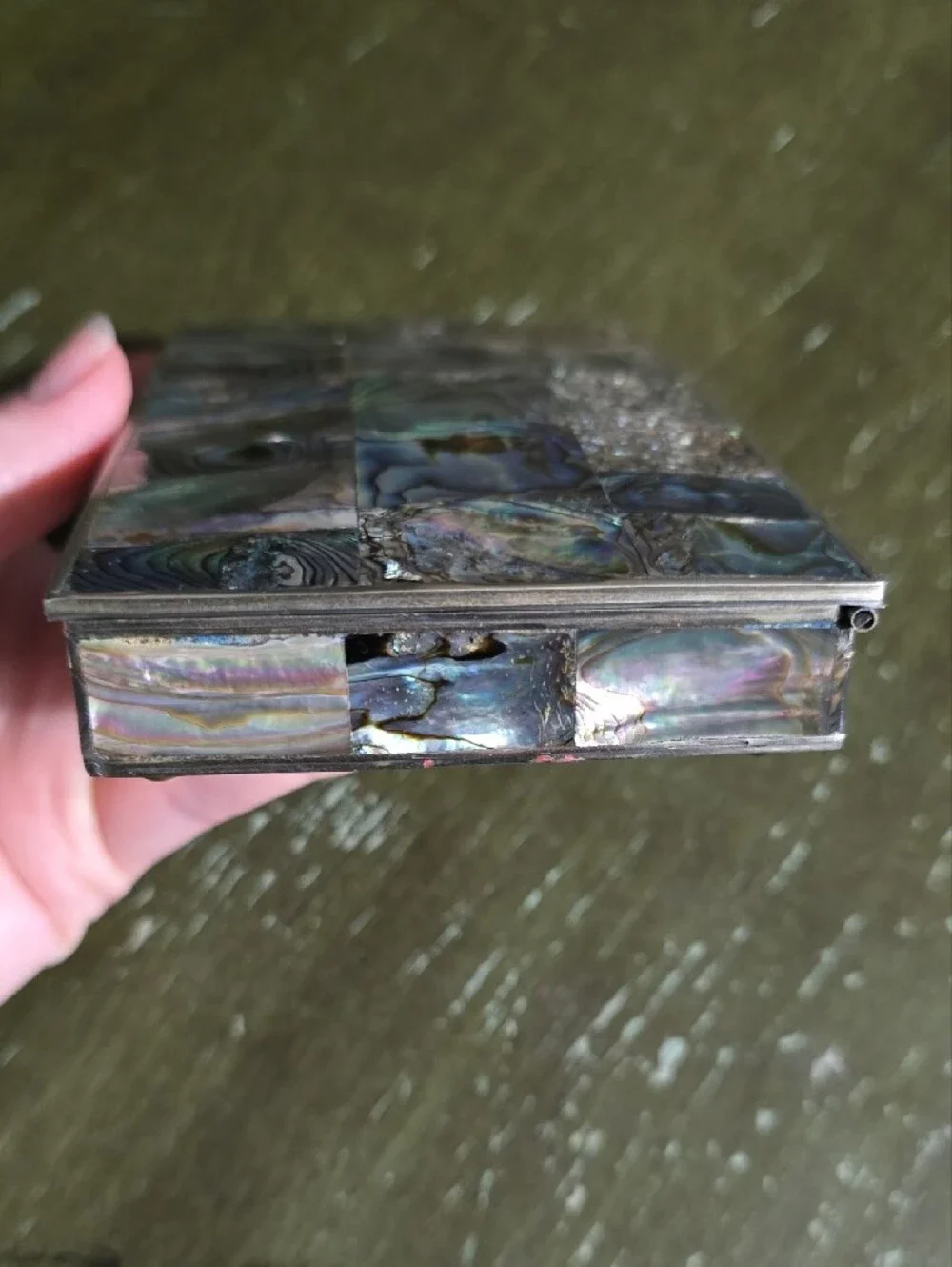 Vintage Abalone Shell Jewelry Holder